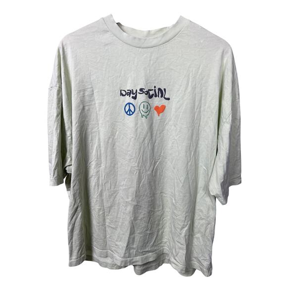 Asos Design Medium Day Social AOP Green Graphic T-shirt - Picture 1 of 5